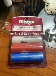 Blistex Enhancement Series 3 sticks SPF 15- EXP 6/24 Moisture Renewal Soft - Picture 1 of 2
