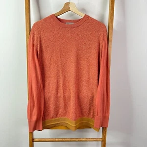 COS Sweatshirt Jumper Womens Medium Textured Orange Long Sleeve - Picture 1 of 10