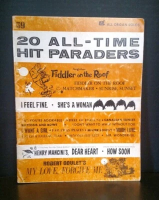 20 Partituras All Time Hit Paraders Beatles Nº 59 Organ Solos 1964 Piano M19 Foto 1 de 4