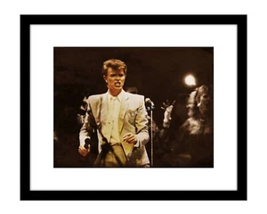 David Bowie 8x10 photo print from Live Aid Concert dancing rock & roll music - Picture 1 of 2