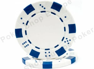 White Dice Design Poker Roulette Chips | 11.5g Casino Size Weight | UK Stock - Picture 1 of 1