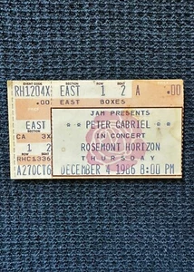 PETER GABRIEL CONCERT TICKET STUB DECEMBER 4 1986 ROSEMONT HORIZON IL - Picture 1 of 2