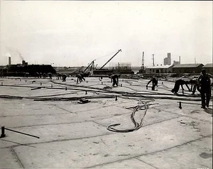 1936 Vintage Photo workers construction gas tank Ford Motor River Rouge Complex - Picture 1 of 2
