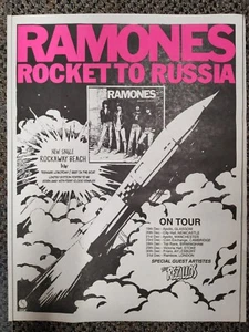 RAMONES Rocket To Russia 14"x18" Repro Tour Poster - Picture 1 of 1