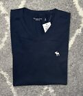 Abercrombie & Fitch Men's V-Neck Icon Tee - Navy Blue  - Size S - New