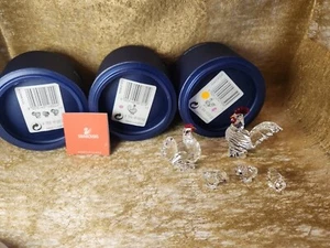 Swarovski SET gallo, gallina, gallos 247759, 608721, 014824 embalaje original, excelente estado - Imagen 1 de 9