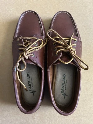 Женские кожаные мокасины Eastland Foulmouth на шнуровке верхний сидр коричневые 7,5 - Изображение 1 из 4