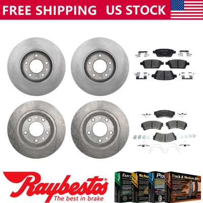 Передние задние тормозные диски и керамические тормозные колодки Raybestos для Lincoln MKZ 2007-2011 годов выпуска - Изображение 1 из 4