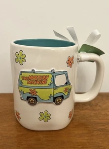 Scooby-Doo Rae Dunn BEWARE OF GHOSTS & THE MYSTERY MACHINE  Double Sided Mug - Picture 1 of 3