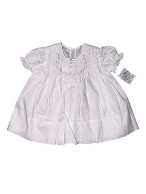 NWT Feltman Brothers Bros White Dress Baby Girls Newborn NB - Image 1 of 4