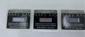 MARY KAY MINERAL EYE COLOR - VIOLET MIST , Antique Rose & Classic Navy Lot of 3 - Picture 1 of 2