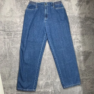 Blassport Women’s Jeans Blue Size 12 Short Elastic Waist 100% Cotton Classic Fit - Image 1 of 4