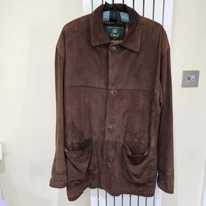 Orvis Jacket Mens Medium Brown Suede Leather Chore Pockets Ranch Vintage  - Picture 1 of 14
