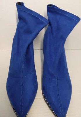 Botas de aguja Bar III para mujer azul marino con cuentas Melanay punta talla 9M Foto 1 de 4
