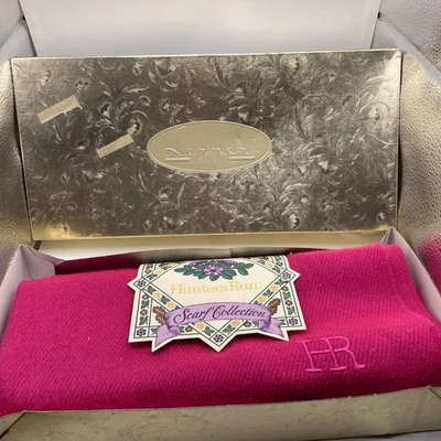 Bufanda para correr cazadores de colección 59” X 10 sensación de cachemir acogedora rosa fucsia acrílico flecos Foto 1 de 4