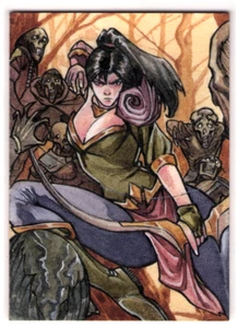 2025 EGS ART STUDIO GALZ N ZOMBIES Cholo Ombria 1/1 Sketch Card ARCHER - Picture 1 of 2