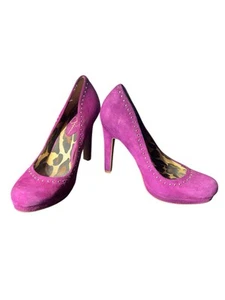Jessica Simpson Debbie Stiletto Heels Purple Suede Studded Platform Pumps Sz 6.5 - Picture 1 of 8