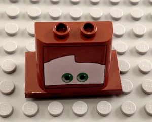LEGO Reddish Brown Disney Cars 2x4x2 Windscreen with Mater Head Pattern - Picture 1 of 1
