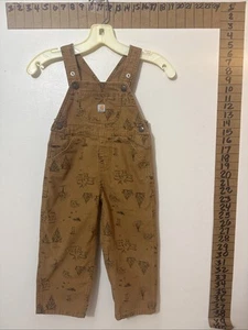 4T Kindergröße Carhartt Latzhose Jagd Wald Animal Print - Bild 1 von 10
