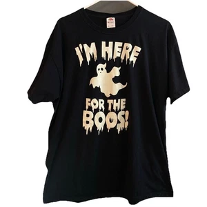 Halloween Ghost T Shirt "I'm Here For The BOOS" Men's Size XL - Picture 1 of 5