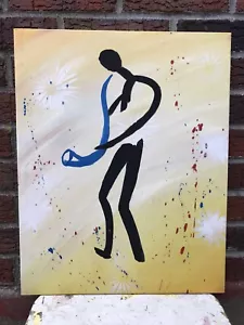 Abstract Genuine Oil Painting 16" x 20" On Stretched Canvas #48 - Picture 1 of 3