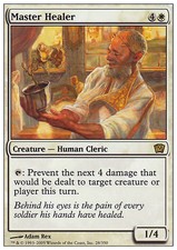 Magic the Gathering MTG Master Healer (28) Ninth Edition   LP