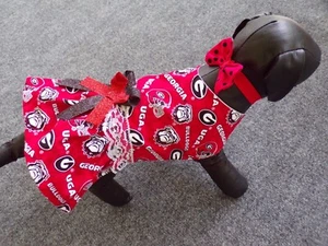 dog cheer dress, Georgia Bulldogs, lace&sparkle, XXS*(read size details) - Picture 1 of 6