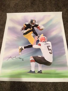 Antonio Brown Autographed Signed Pittsburgh Steelers 20"x24" Canvas The Kick - Picture 1 of 2