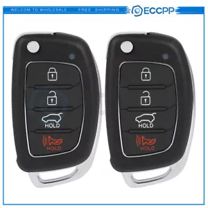 2 For Hyundai Santa 2013 2014 2015 2016 Remote Keyless Entry System 4 Buttons - Picture 1 of 6