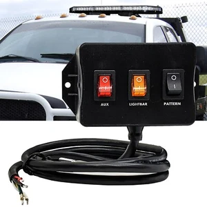 Caja de control de interruptor basculante de encendido/apagado 15A para luces estroboscópicas de advertencia de baliza de emergencia - Imagen 1 de 8