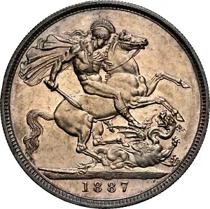 1887 Queen Victoria Great Britain London Mint Silver Jubilee Head Crown NGC AU58 - Picture 1 of 3