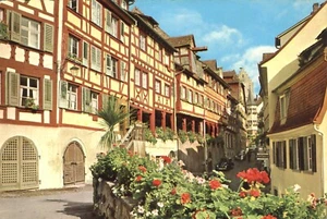 Postal de flores de casas de Alemania de Meersburg am Bodensee on Lake Constance - Imagen 1 de 2