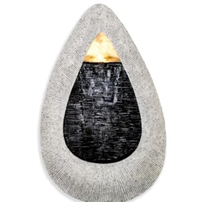 Teardrop Wall Fountain, Make Lemonade, Waterfall Feature, LED Lights - Picture 1 of 5