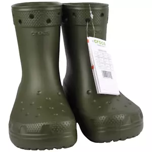 New CROCS Classic Crush Boots Olive Green Women Teen Men Size USA M 2/W 4 In Bag - Bild 1 von 11