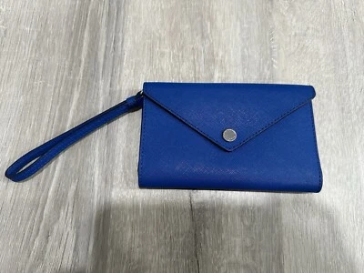 C31 Marc By Marc Jacobs Cuero Azul Pequeño Muñequera Cartera Bolso sin asas Foto 1 de 4