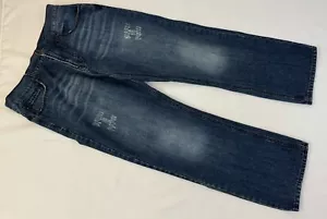 DoDenim Men 34X30 Men Straight Blue Jeans Distressed FAST SHIP - Picture 1 of 10