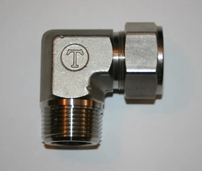  1" Tube OD x 1" MNPT 316ss Male Elbow Fitting Tylok 16-DME-16 - Image 1 of 3