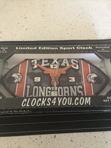 Texas Longhorn wall clock NEW Limited Edition 12”Wx 7”H Cover