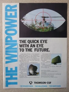 8/1987 PUB THOMSON-CSF GERFAUT GRIFFON RADAR SHORADS GAZELLE HELICOPTER AD - Picture 1 of 1