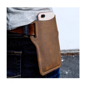 Genuine Authentic Leather Cell Phone Holster - Picture 1 of 8