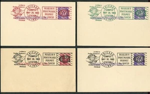 UNITED STATES 1960 COMPEX POST CARDS - 4 DIFFERENT, MINT, NEVER USED - Picture 1 of 1