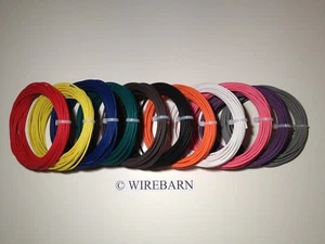 20 GAUGE TXL COPPER WIRE AUTOMOTIVE, MOTORCYCLE, SOLAR - 14 COLORS AVAILABLE - Picture 1 of 12