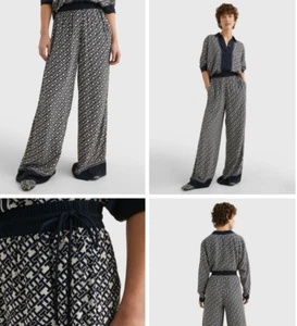 New Tommy Hilfiger momogram pattern wide leg trousers UK20 RRP £180 - Picture 1 of 8