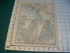 Vintage Original 1866 Mitchell Map: Ancient Isreal Egypt # 50 Aprox 19 X 12"