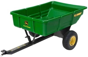 John Deere 450 lb. 7 cu. ft. Tow-Behind Poly Utility Cart Riding Mower Tractor - Picture 1 of 6