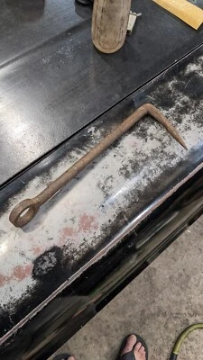 Большой антикварный железный 12-дюймовый дверной крюк крюк для двери сарая - Изображение 1 из 4