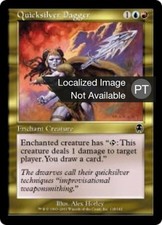 1X Quicksilver Dagger Apocalypse NM/EX FOIL Portuguese MTG CARD