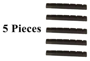 Guitar Nut Urea Resin For Strat Tele 42mm x 3.5mm Black 5 Pcs - Picture 1 of 4