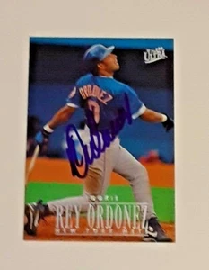 Rey Ordonez New York Mets SIGNED 1996 Fleer Ultra ROOKIE Baseball Card #514 - Picture 1 of 2