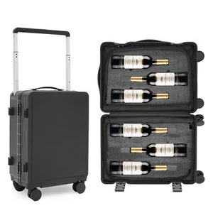 Wine Travel Case Wine Luggage for Airplane Travel Protect Carries 6Wine Bottles - Picture 1 of 9
